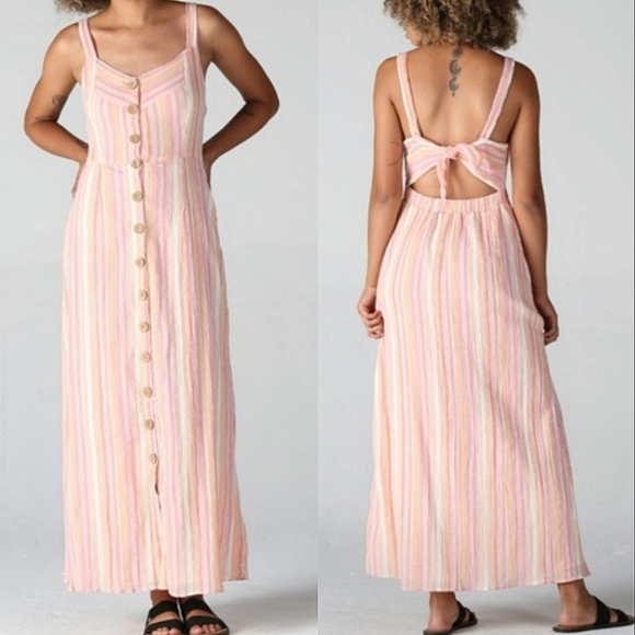 Angie Dresses & Skirts - 🆕🌿STRIPED MAXI DRESS🌿
